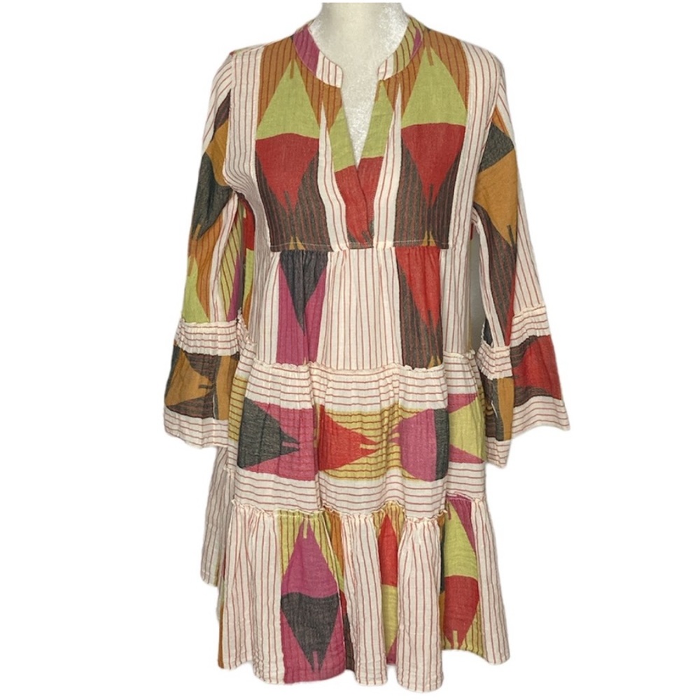 Devotion TWINS Ella Mini-Dress with Flute Sleeves and Frilled Trim Size